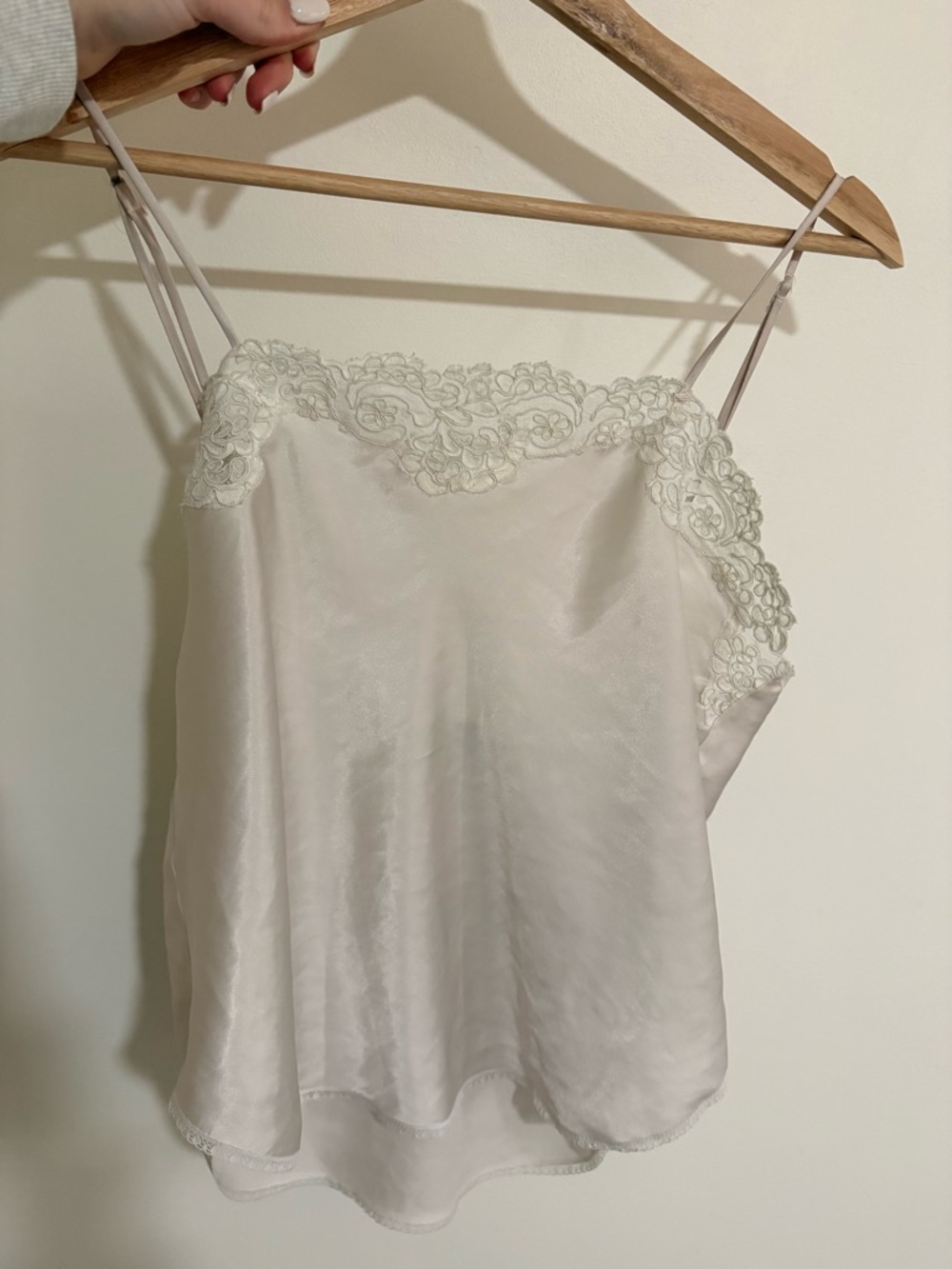 *2/$30 * La SENZA Pale Pink Satin Cami with Lace Trim